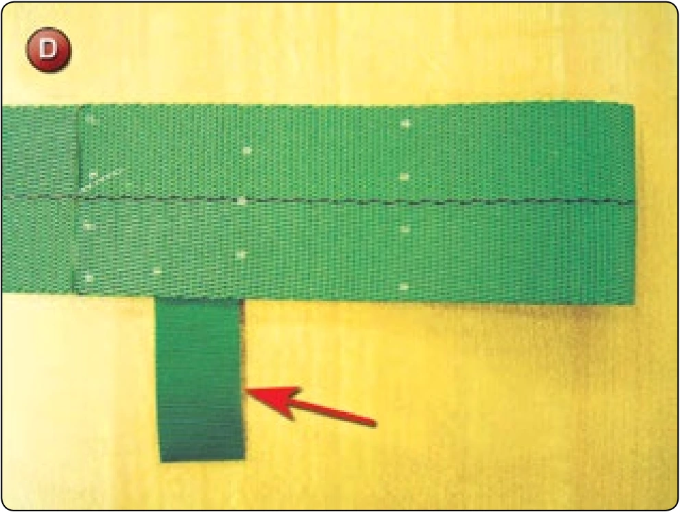 Standard Harness Main Lift Web Replacement, procedure photograph 12 (source page 7-60).