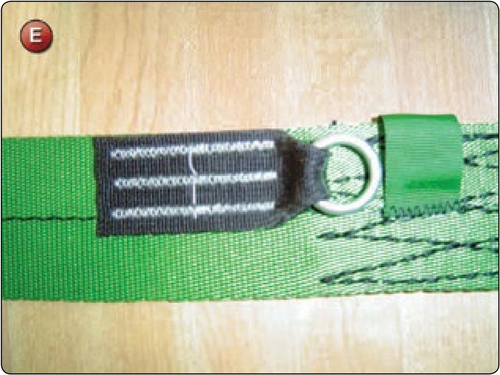 Standard Harness Main Lift Web Replacement, procedure photograph 13 (source page 7-60).