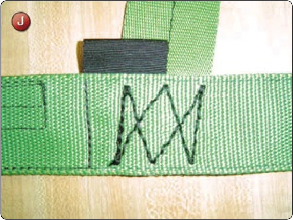 Standard Harness Main Lift Web Replacement, procedure photograph 18 (source page 7-61).