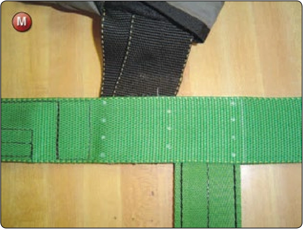 Standard Harness Main Lift Web Replacement, procedure photograph 21 (source page 7-62).