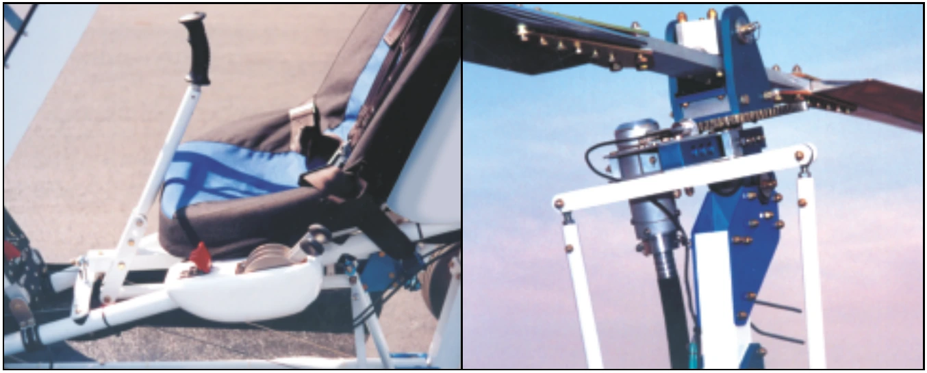 Figure 17-1. A common method of transferring cyclic control inputs to the rotor head is through the use of push-pull tubes, located outboard of the rotor mast pictured on the right.