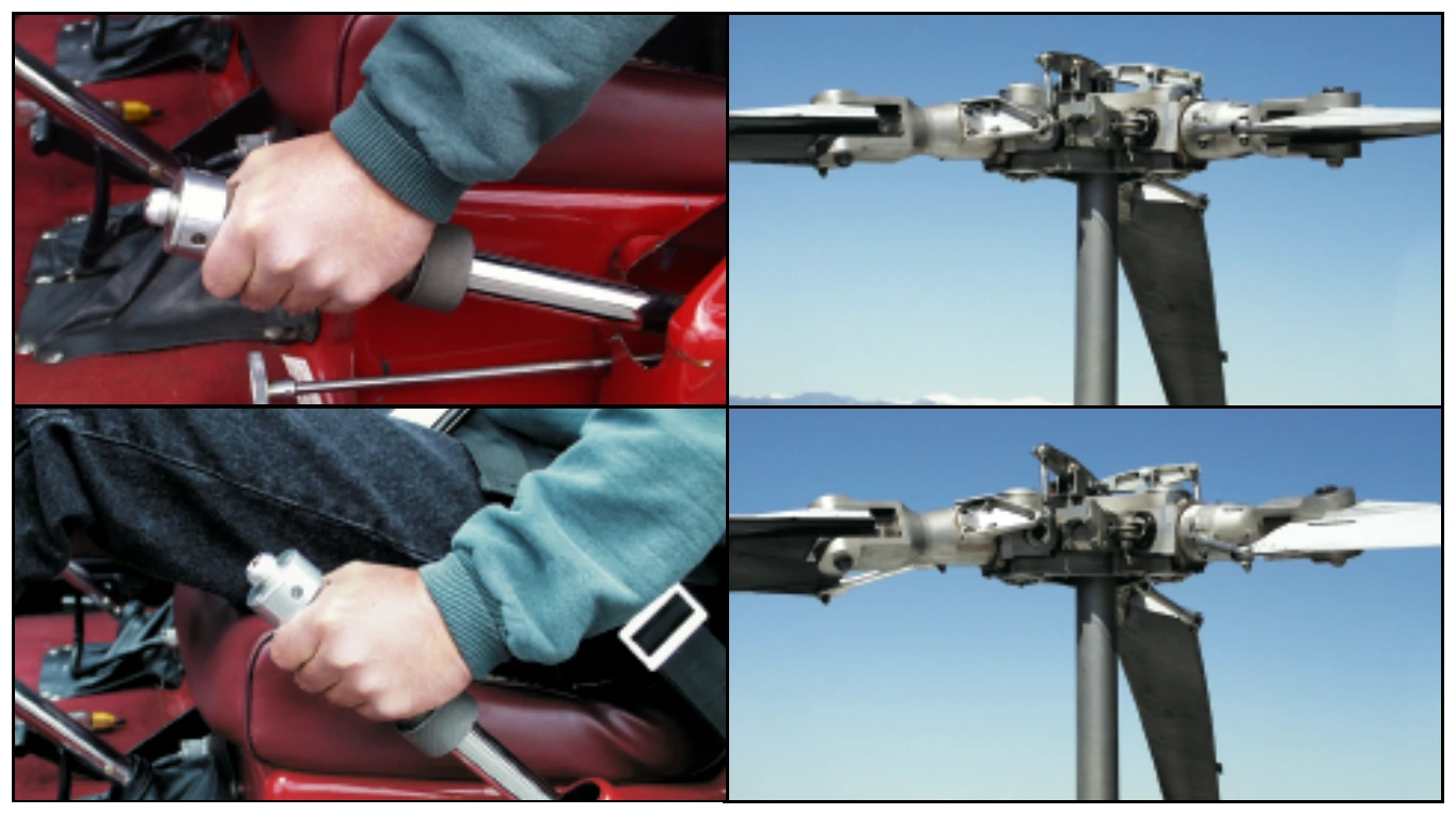 Figure 4-1. Raising the collective pitch control increases the pitch angle the same amount on all blades.