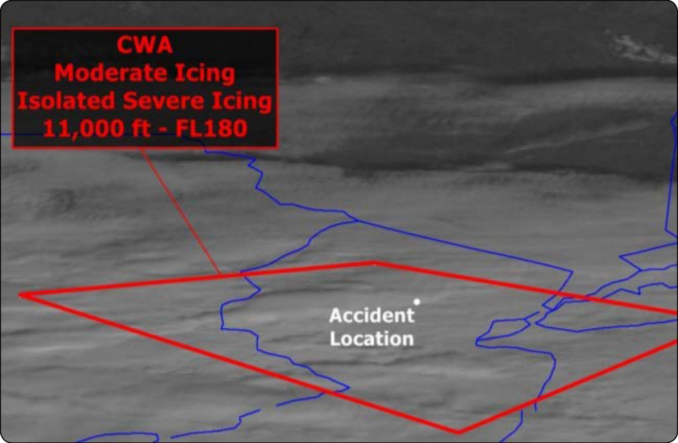Figure C-2. CWA moderate to severe icing area.