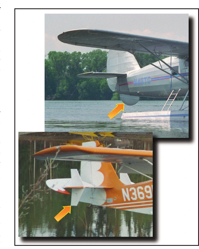 Figure 5-3. Vertical surfaces added to the tail help restore directional stability.