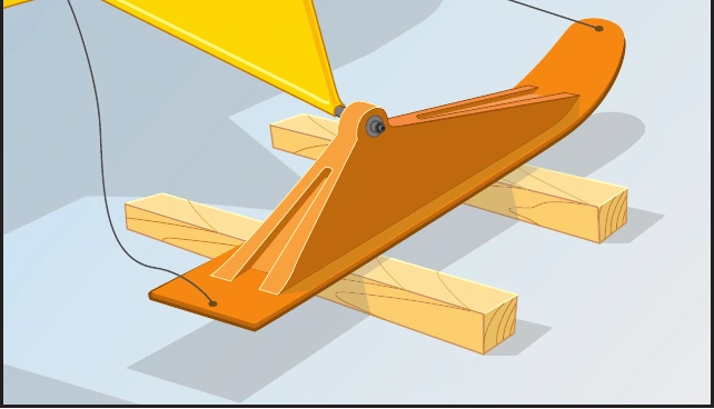 Figure 7-7. Supporting the skis above the surface prevents them from freezing in place.