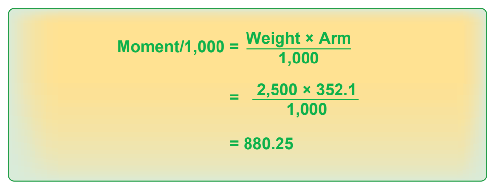Figure 9-15. Determining the moment/1,000 of the removed weight.